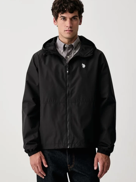 Obrázek produktu U.S. Polo Assn. přechodová bunda pánská Hooded Windbreaker černá