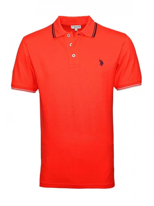 Obrázek produktu U.S. POLO ASSN. Tričko 'Barney'  tmavě modrá / světle šedá / jasně červená