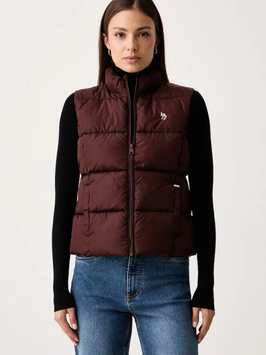 Obrázek produktu U.S. Polo Assn. vesta dámská LIGHTWEIGHT PUFFER GILET hnědá