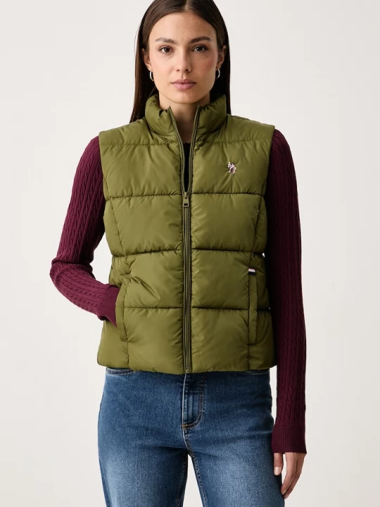 Obrázek produktu U.S. Polo Assn. vesta dámská LIGHTWEIGHT PUFFER GILET zelená