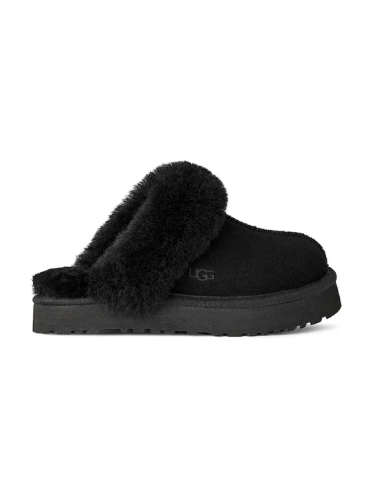 Obrázek produktu UGG Dětské semišové papuče DISQUETTE černá