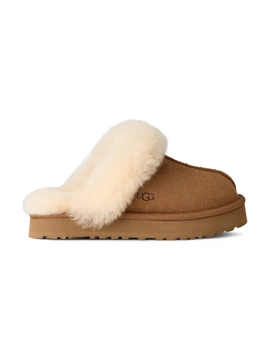 Obrázek produktu UGG Dětské semišové papuče UGG DISQUETTE hnědá