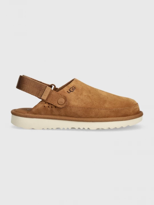 Obrázek produktu UGG Dětské semišové papuče UGG GOLDENSTAR CLOG hnědá