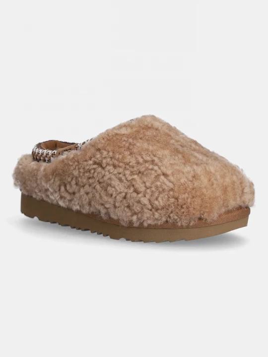 Obrázek produktu UGG Dětské vlněné pantofle UGG TASMAN MAXI CURLY hnědá