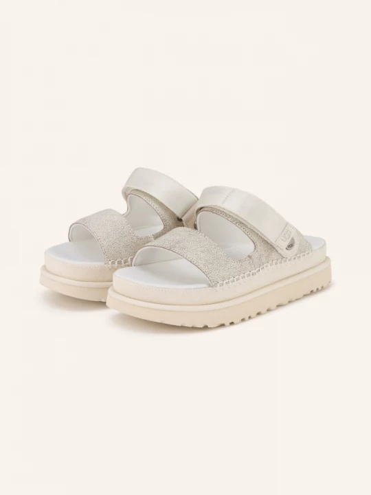 Obrázek produktu Ugg Pantofle Na Platformě Goldenstar Crackle Glide bílá / stříbrná