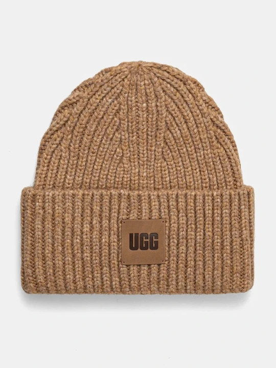 Obrázek produktu UGG pletená čepice dámská s příměsí vlny hnědá