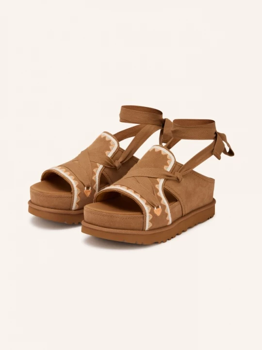 Obrázek produktu Ugg Sandály Na Platformě Goldenstar hnědá / krémová / tmavě oranžová