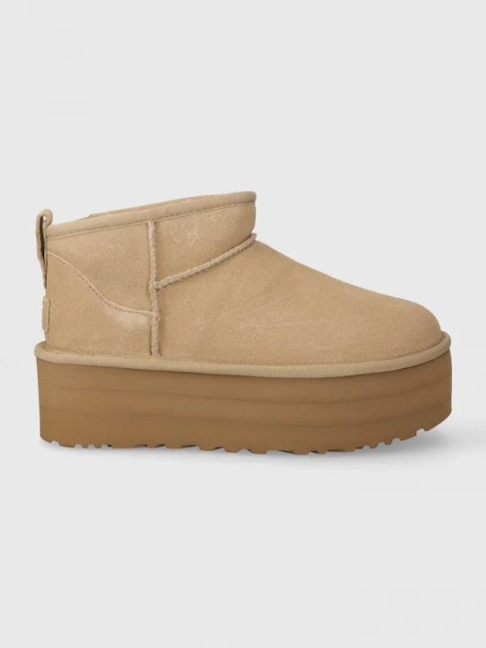 Obrázek produktu UGG Semišové sněhule UGG Classic Ultra Mini Platform béžová