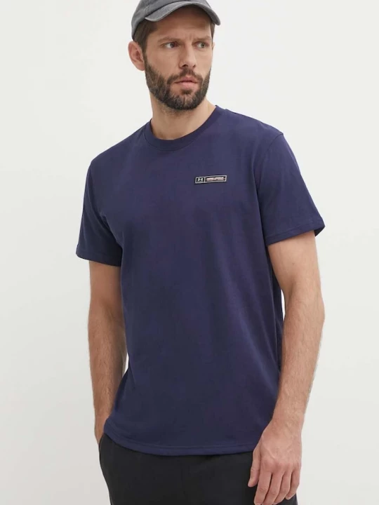 Obrázek produktu Under Armour basic tričko pánské s bavlnou HW ARMOUR LABEL námořnická modř