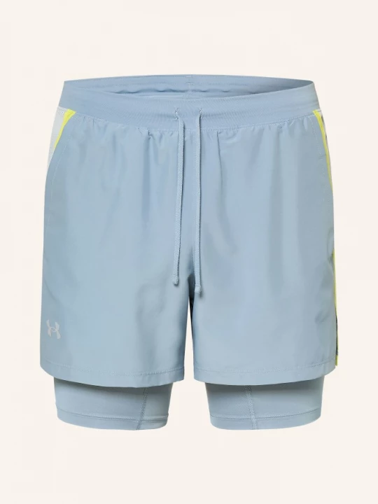 Obrázek produktu Under Armour Bežecké Šortky 2 V 1 Ua Launch tmavě modrá / neonově žlutá