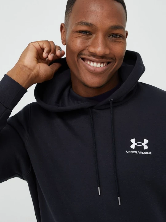 Obrázek produktu Under Armour mikina s kapucí pánská s bavlnou Essential Fleece černá