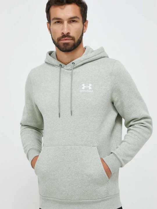 Obrázek produktu Under Armour mikina s kapucí pánská s bavlnou Essential Fleece zelená