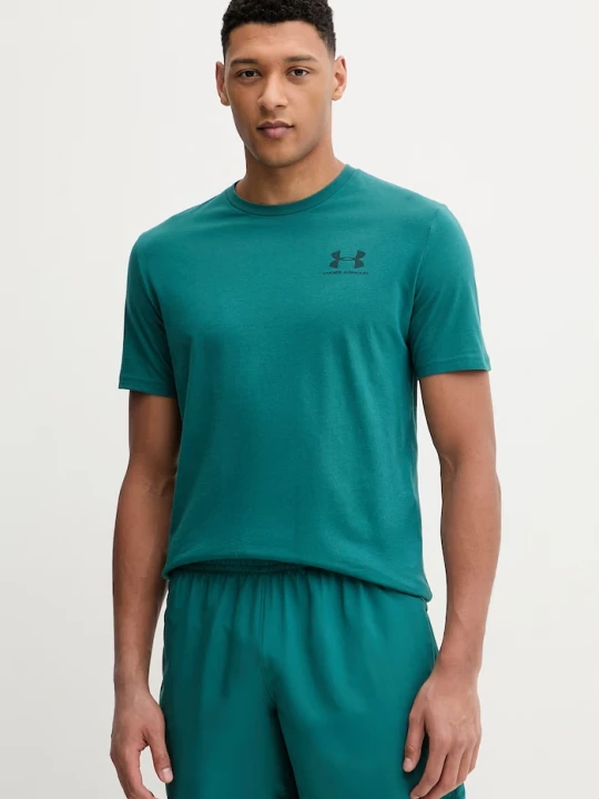 Obrázek produktu Under Armour tréninkové tričko pánské bavlnou SPORTSTYLE LEFT CHEST zelená