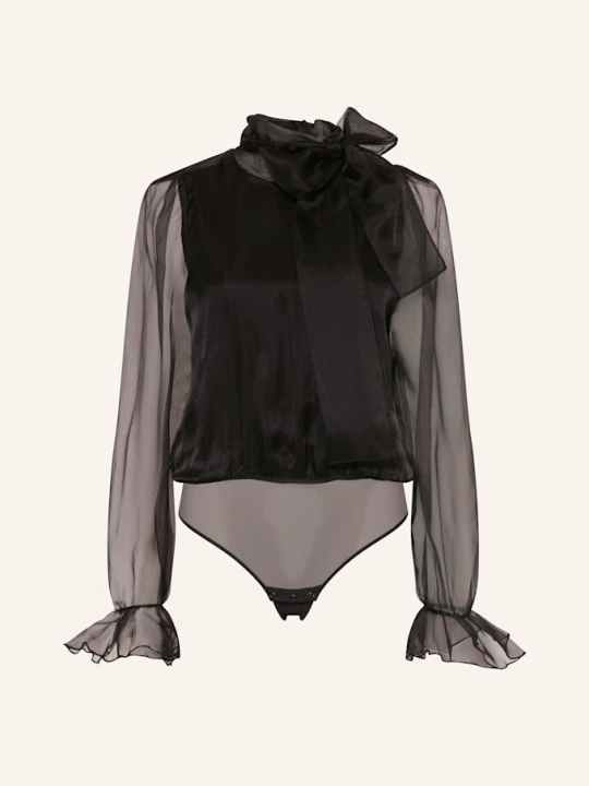 Obrázek produktu Undress Code String Body Pure Elegance S Vázankou A Volánky černá