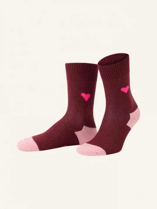 Obrázek produktu Unio Ponožky Amore Cashmere tmavě červená / růžová / neonově růžová