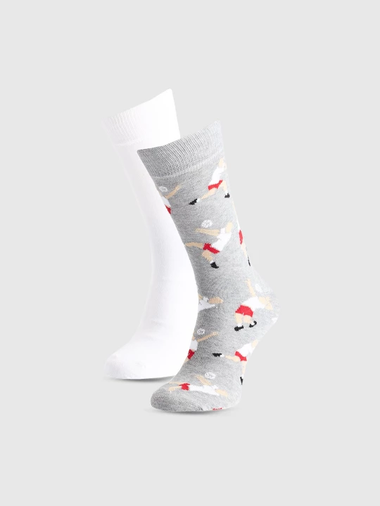 Obrázek produktu Unisex casual ponožky nad kotník (2-pack) - multicolor 4F