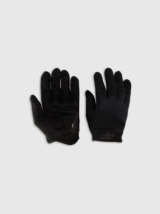 Obrázek produktu Unisex cyklistické rukavice s gelovými vložkami - černé 4F černý