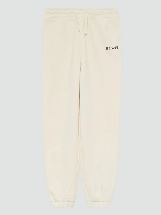 Obrázek produktu Unisex joggingové kalhoty z teplákoviny s natištěným detailem s.Oliver béžová