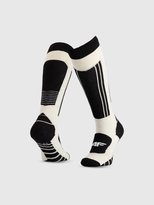 Obrázek produktu Unisex lyžařské ponožky s merino vlnou - bílá 4F