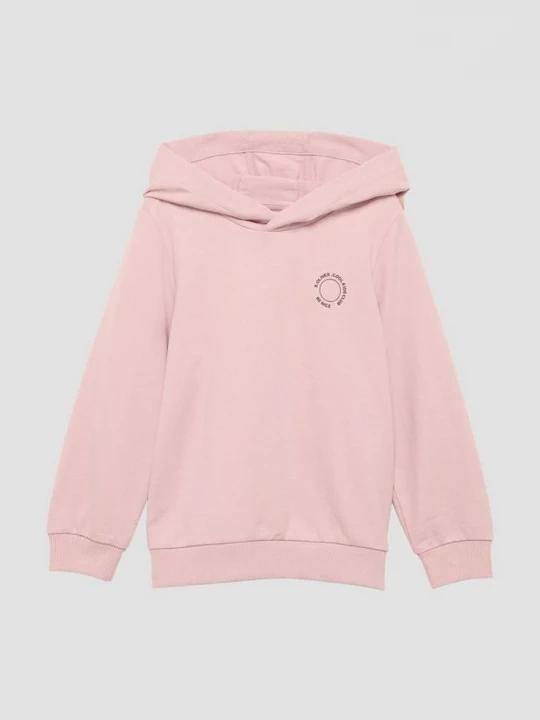 Obrázek produktu Unisex mikina s kapucí, žebrovanými lemy a drobným potiskem. s.Oliver růžová