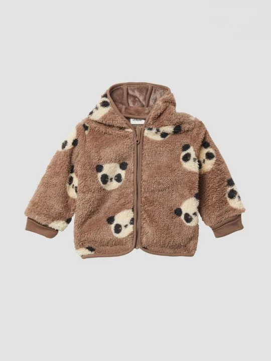 Obrázek produktu Unisex plyšová bunda s kapucí s.Oliver hnědá