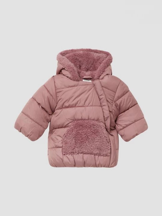 Obrázek produktu Unisex prošívaná bunda s plyšovým medvídkem s.Oliver růžová