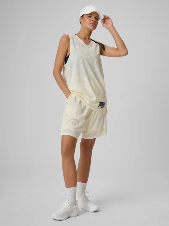 Obrázek produktu Unisex rychleschnoucí basketbalové šortky - bílé 4F