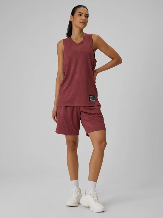 Obrázek produktu Unisex rychleschnoucí basketbalové šortky - burgundské 4F červený