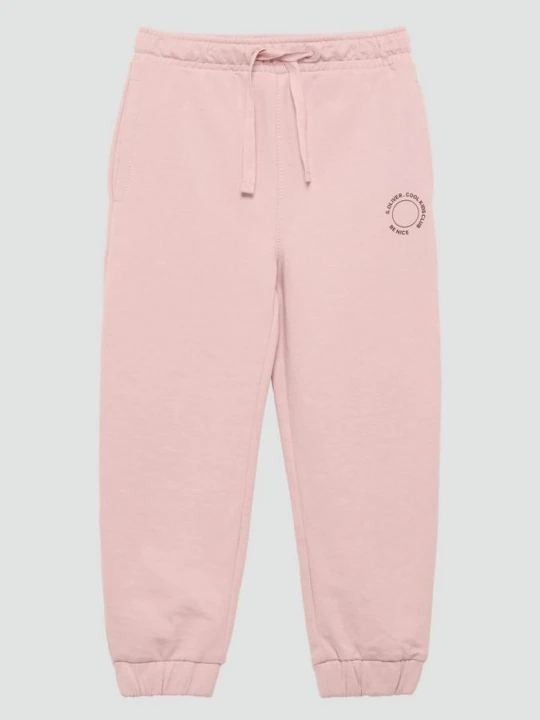 Obrázek produktu Unisex teplákové kalhoty z teplákoviny s malým potiskem s.Oliver růžová