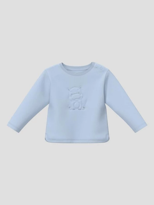 Obrázek produktu Unisex tričko s dlouhým rukávem a motivem s.Oliver modrá