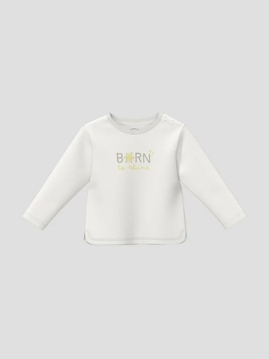 Obrázek produktu Unisex tričko s dlouhým rukávem a uměleckým motivem s.Oliver krémová