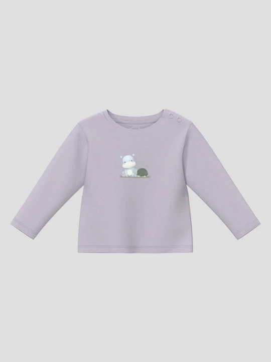 Obrázek produktu Unisex tričko s dlouhým rukávem s motivem s.Oliver fialová