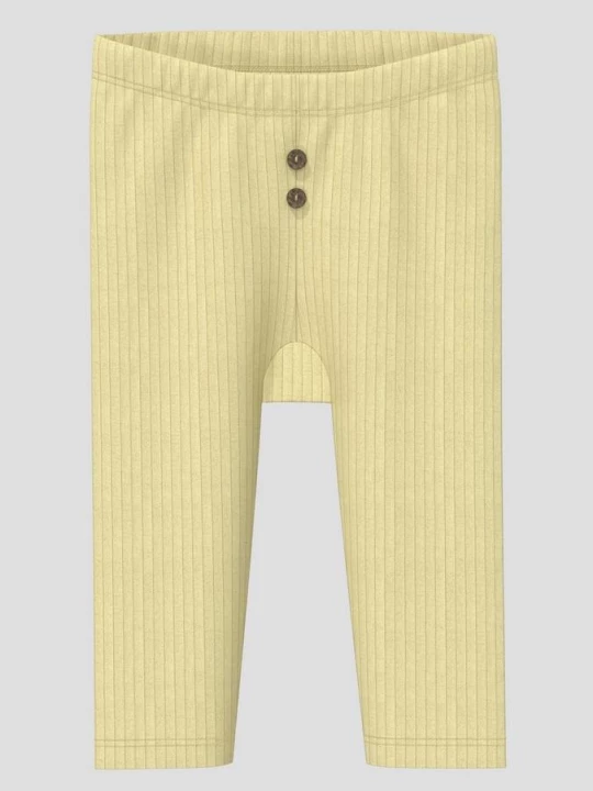 Obrázek produktu Unisex žebrované legíny s ozdobnými knoflíky s.Oliver žlutá
