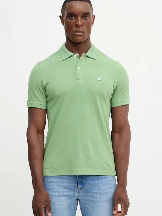 Obrázek produktu United Colors of Benetton Bavlněné polo tričko United Colors of Benetton zelená
