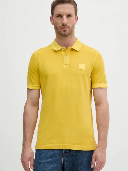 Obrázek produktu United Colors of Benetton Bavlněné polo tričko United Colors of Benetton žlutá