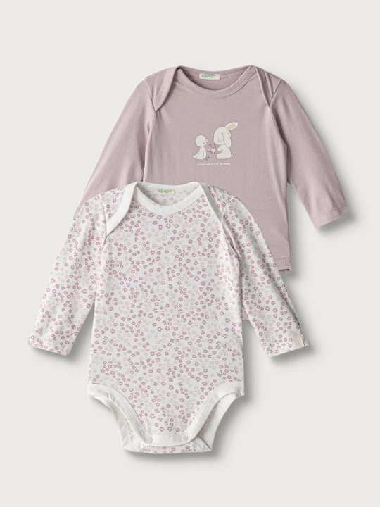 Obrázek produktu United Colors of Benetton body dětské bavlněné s elastanem 2-pack