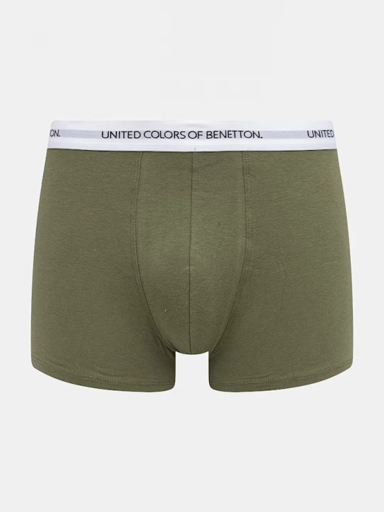 Obrázek produktu United Colors of Benetton boxerky pánské bavlněné s elastanem zelená