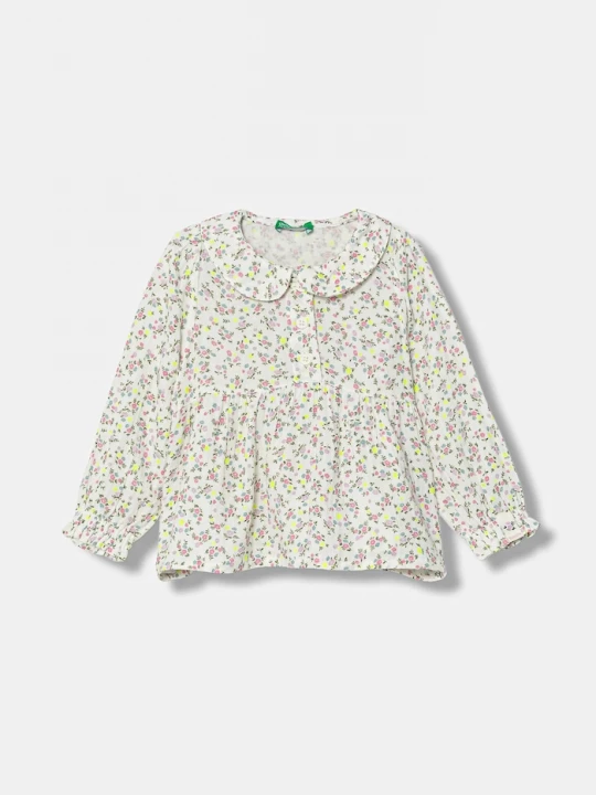 Obrázek produktu United Colors of Benetton Dětská bavlněná halenka United Colors of Benetton béžová