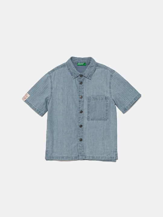Obrázek produktu United Colors of Benetton Dětská bavlněná košilka United Colors of Benetton modrá