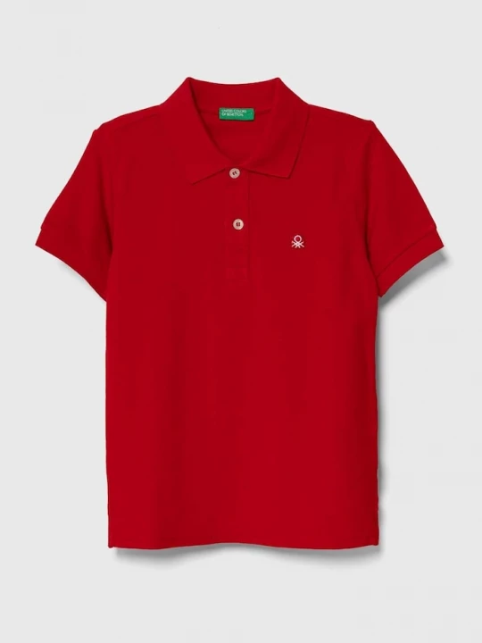 Obrázek produktu United Colors of Benetton Dětská bavlněná polokošile United Colors of Benetton červená