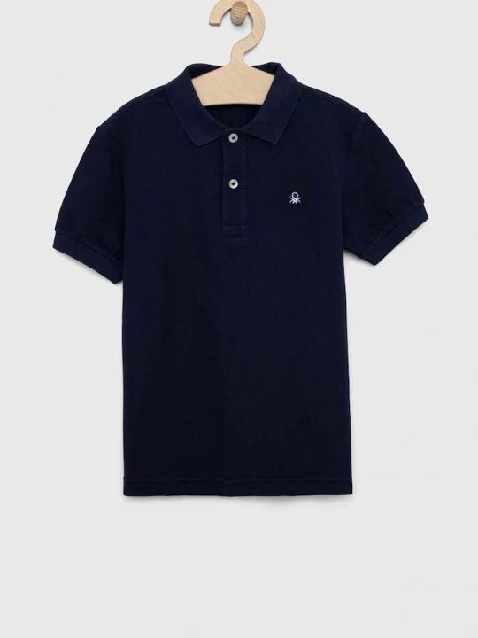 Obrázek produktu United Colors of Benetton Dětská bavlněná polokošile United Colors of Benetton námořnická modř