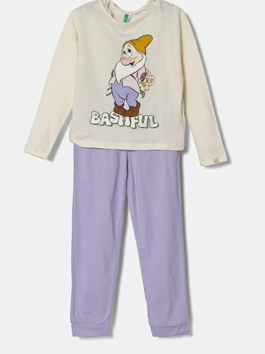 Obrázek produktu United Colors of Benetton Dětské bavlněné pyžamo United Colors of Benetton béžová