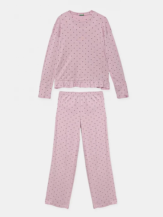 Obrázek produktu United Colors of Benetton Dětské bavlněné pyžamo United Colors of Benetton růžová
