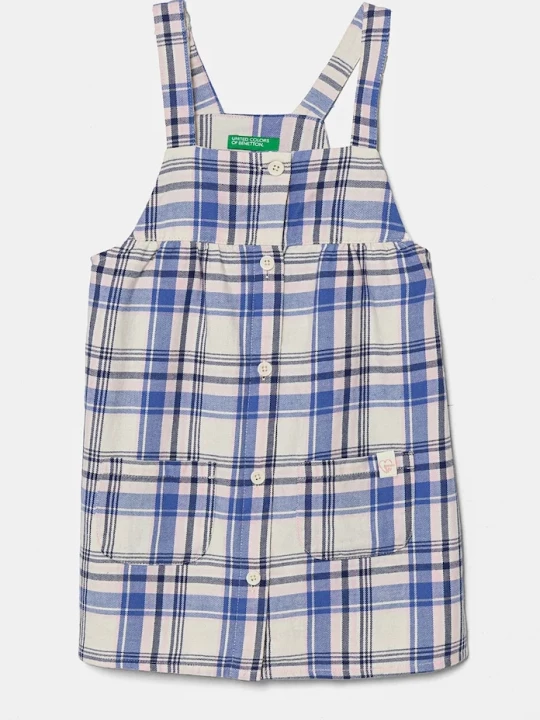 Obrázek produktu United Colors of Benetton Dětské bavlněné šaty United Colors of Benetton modrá