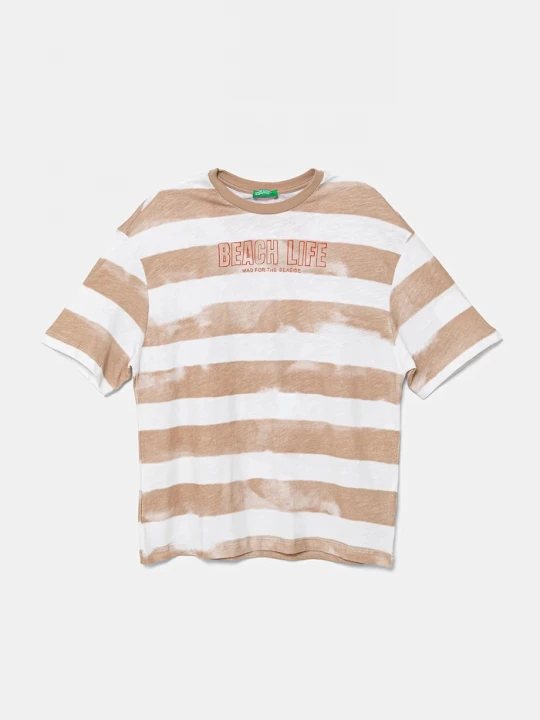 Obrázek produktu United Colors of Benetton Dětské bavlněné tričko United Colors of Benetton hnědá