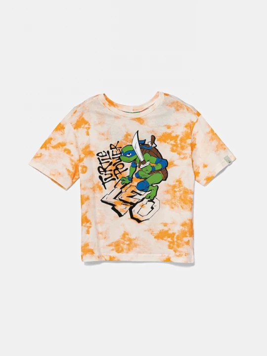 Obrázek produktu United Colors of Benetton Dětské bavlněné tričko United Colors of Benetton oranžová