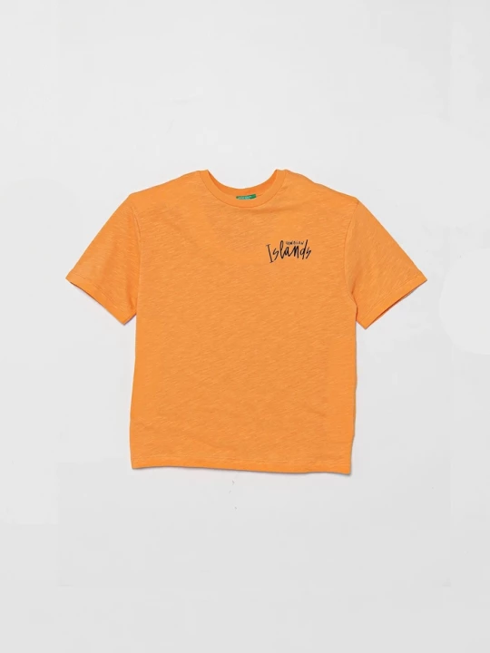 Obrázek produktu United Colors of Benetton Dětské bavlněné tričko United Colors of Benetton oranžová