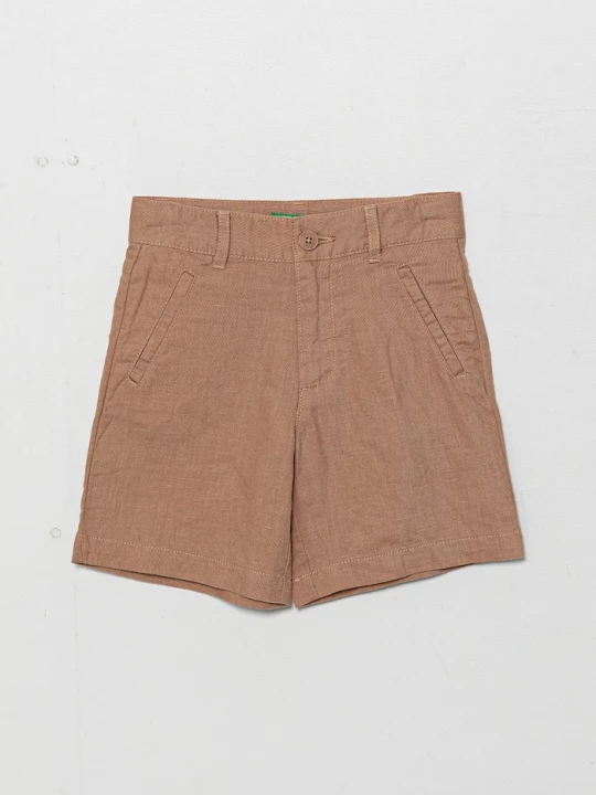 Obrázek produktu United Colors of Benetton Dětské plátěné šortky United Colors of Benetton hnědá