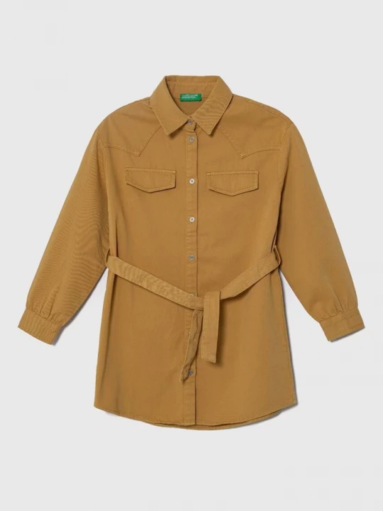 Obrázek produktu United Colors of Benetton Dětské riflové šaty United Colors of Benetton žlutá