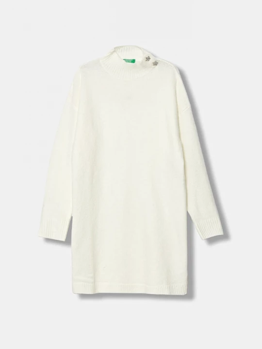 Obrázek produktu United Colors of Benetton Dětské šaty s příměsí vlny United Colors of Benetton béžová
